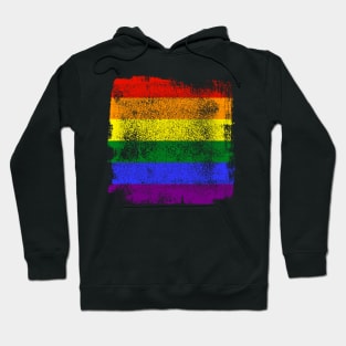 Distressed Gay/Queer Pride Rainbow Flag Hoodie